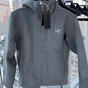 Arc'teryx Sawyer Wool Hoody in black, made with Merino wool.